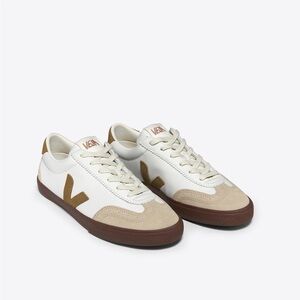 Veja Volley Leather Sneakers in White Tent Bark
